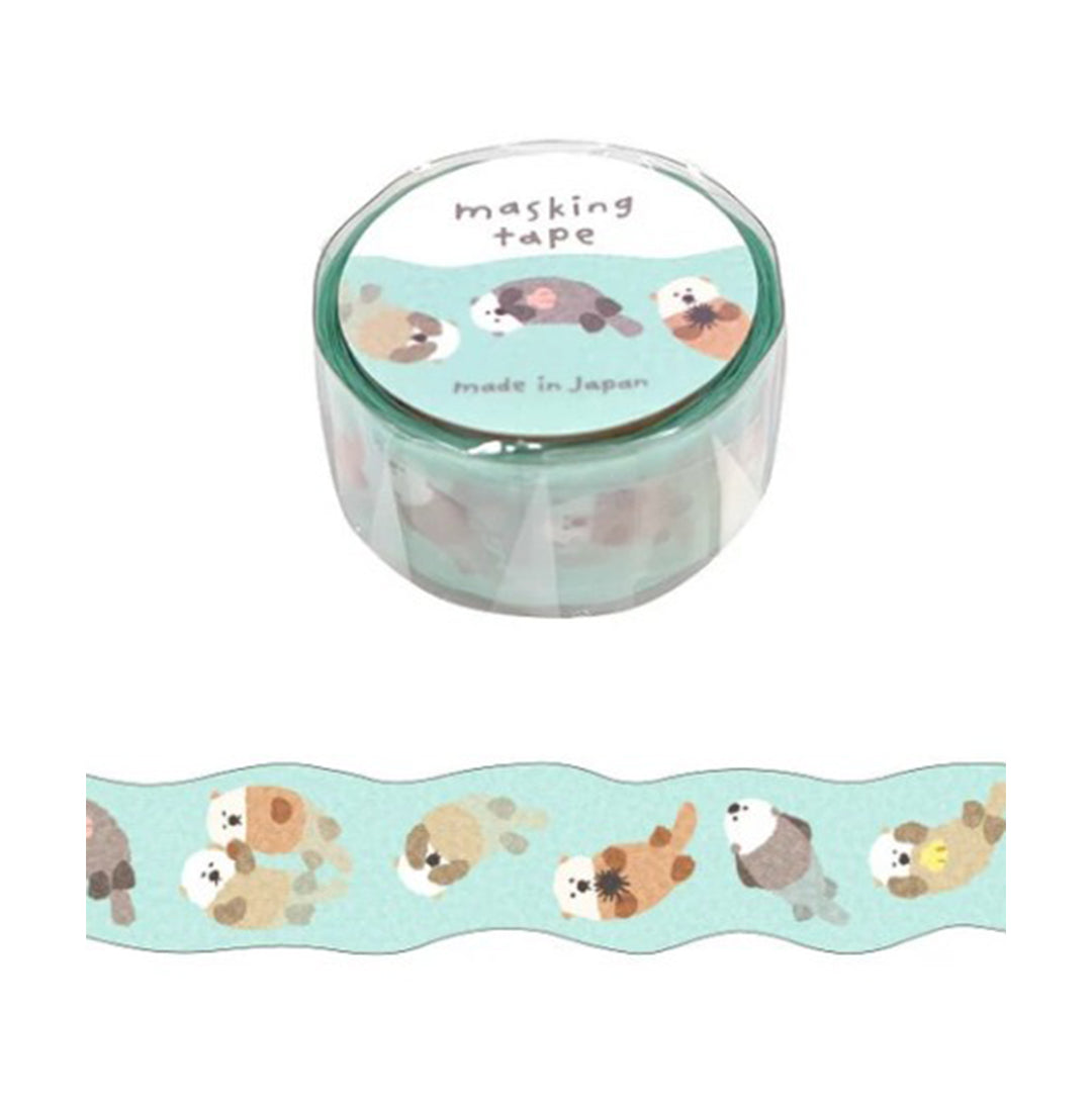 Mind Wave Washi Tape Hokkori Masking Tape Die-Cut Sea Otter