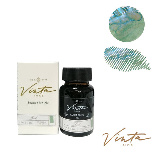 Vinta Fountain Pen Ink- Ibid 1829 (Sailfin Green)