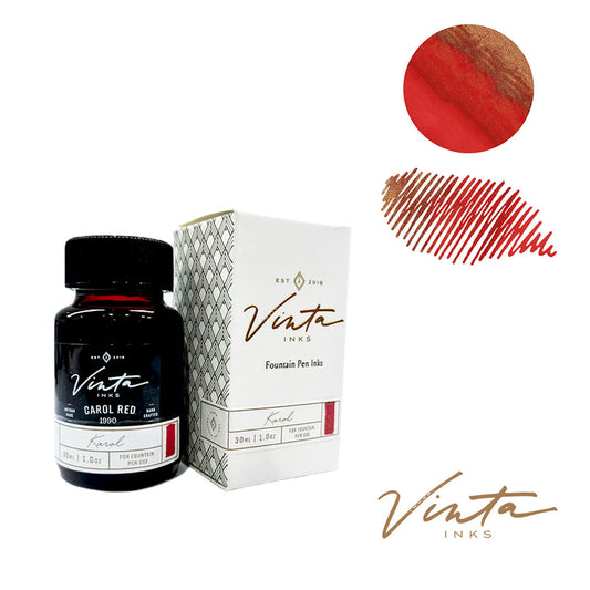 Vinta Fountain Pen Ink- Karol 1990 (Carol Red)