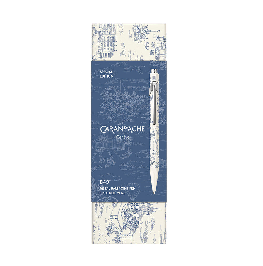 Caran d’Ache  │  Ballpoint 849™ Toile de Jouy Special Edition - White/Blue