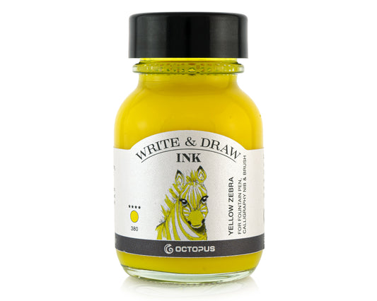 Octopus Fluids Write and Draw Fountain Pen Ink- Yellow Zebra