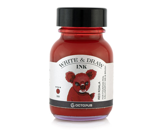 Octopus Fluids Write and Draw Fountain Pen Ink- Red Koala