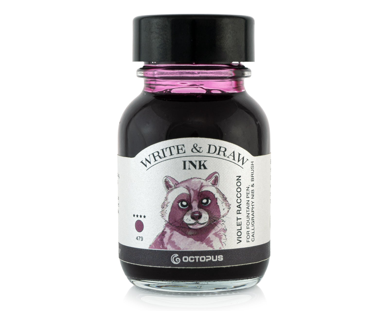Phythons Ink Octopus Fluids Write and Draw Fountain Pen Ink- Violet Raccoon ...