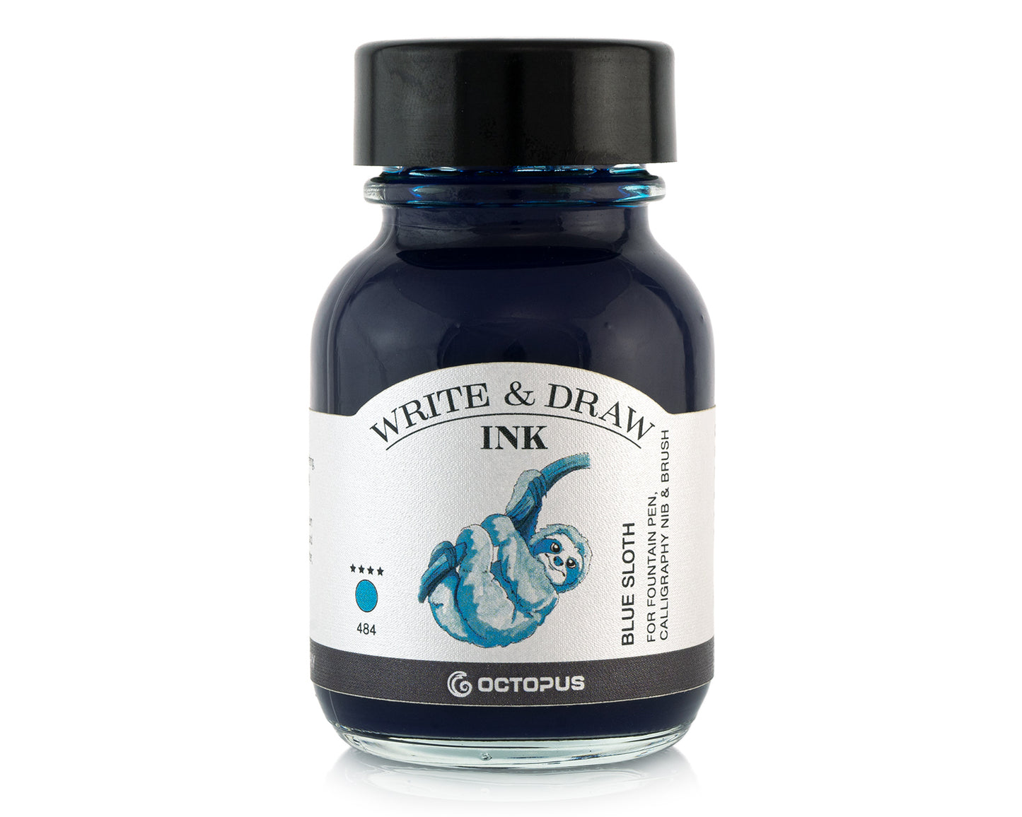 Octopus Fluids Write and Draw Fountain Pen Ink-Blue Sloth