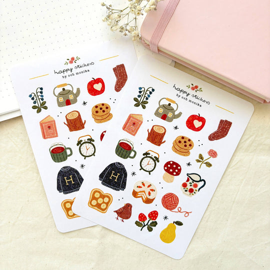 Comfort Things - Sticker Sheet | Hygge Lifestyle Gift