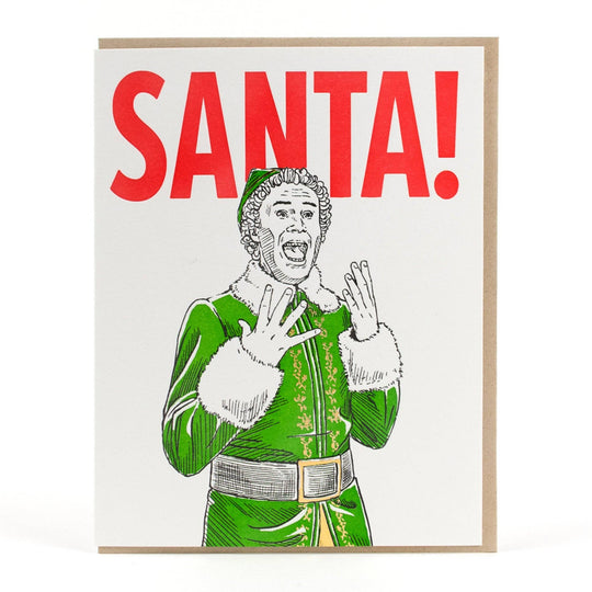 Card: SANTA! Greeting Card: Single Card