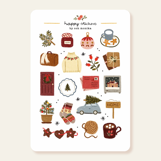 Coming Home For Christmas - Sticker Sheet | Winter Gift
