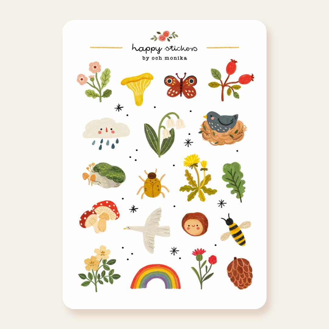 Nature - Planner &amp; Journal Stickers | A6 Matte Paper