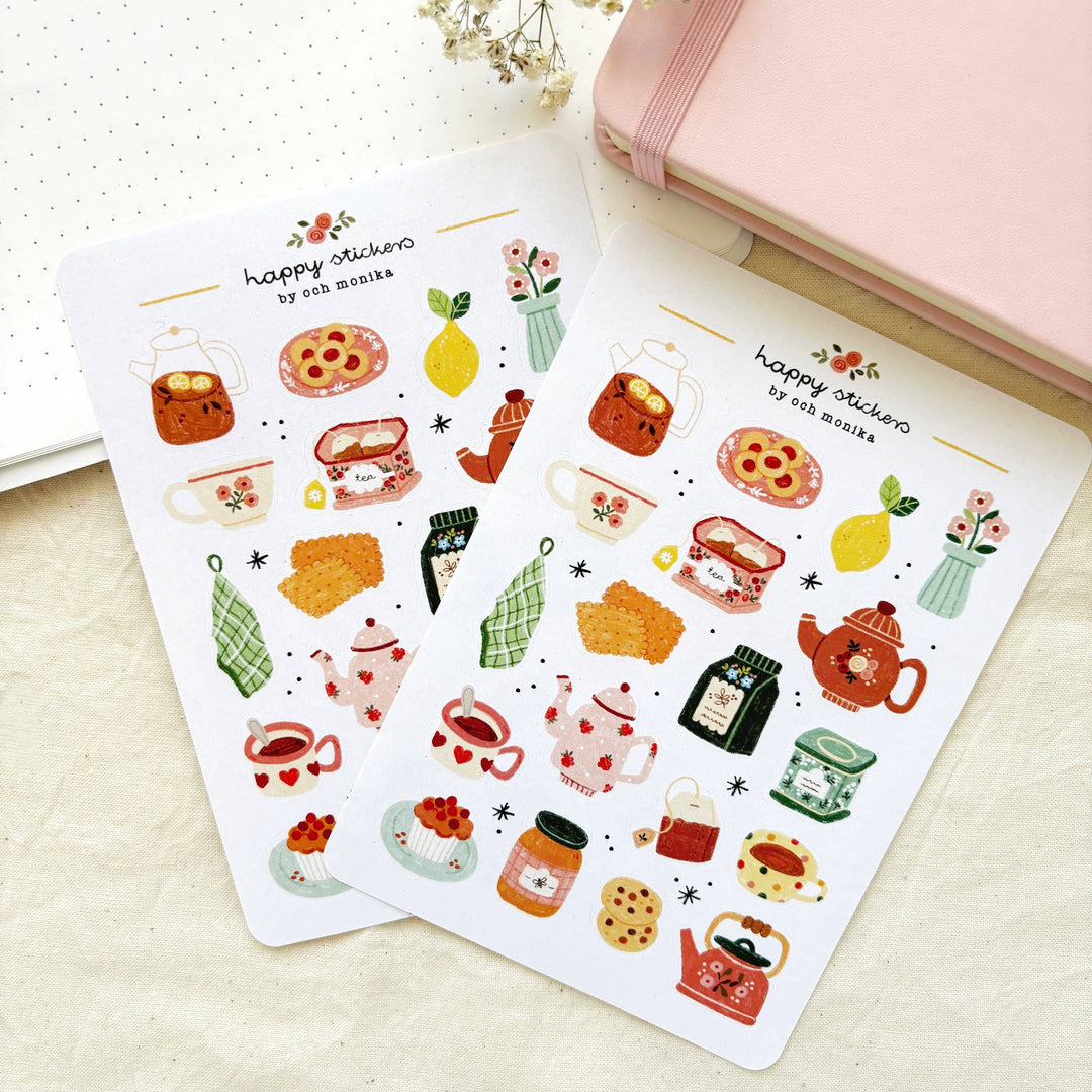 Tea Time - Planner &amp; Journal Stickers | A6 Matte Paper