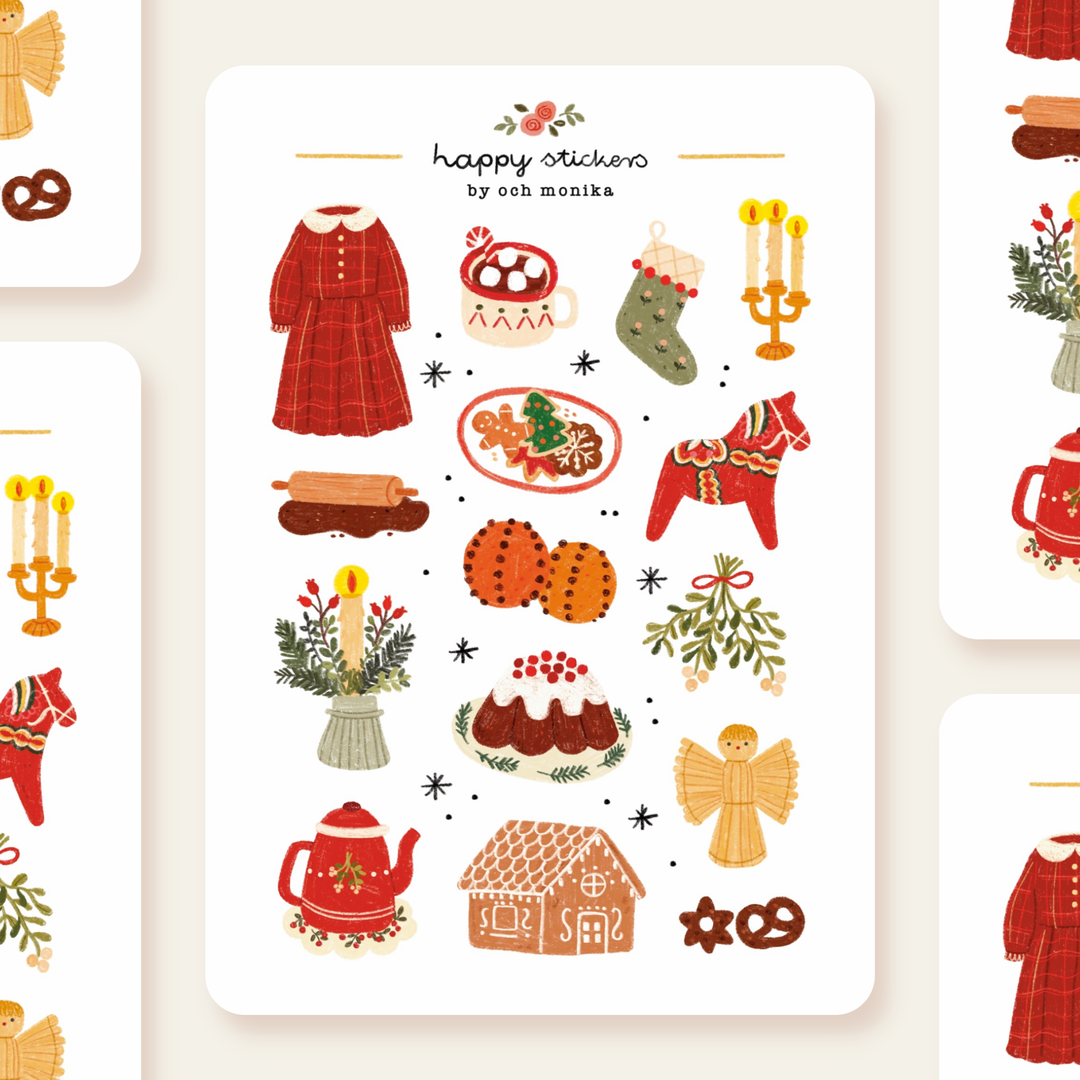 Christmas Time - Sticker Sheet | Cozy Winter Stationery