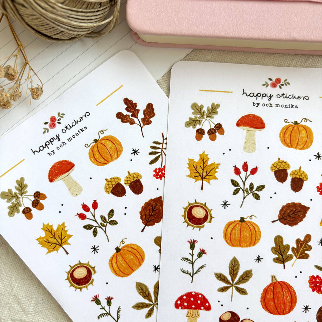 Autumn Treasures - Sticker Sheet | Fall Planner Stickers