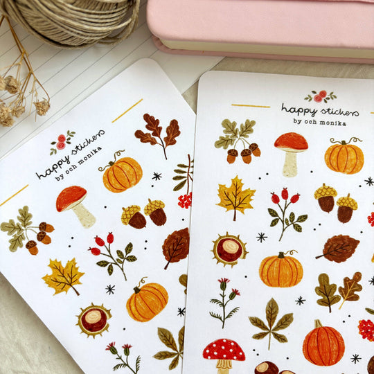 Autumn Treasures - Sticker Sheet | Fall Planner Stickers
