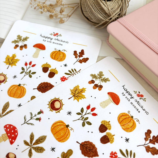 Autumn Treasures - Sticker Sheet | Fall Planner Stickers