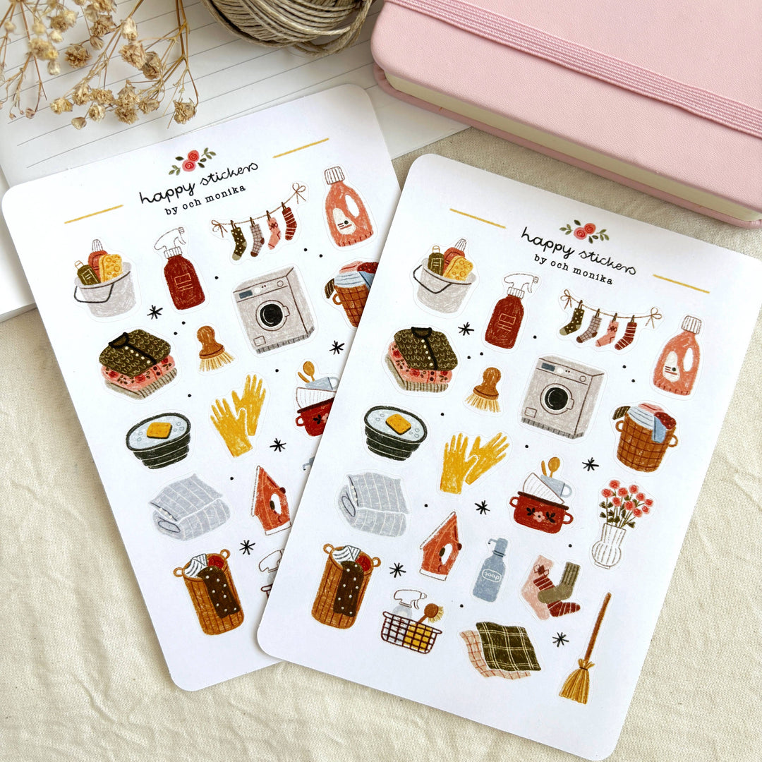 Cleaning Day - Sticker Sheet | Chore Planner Stickers