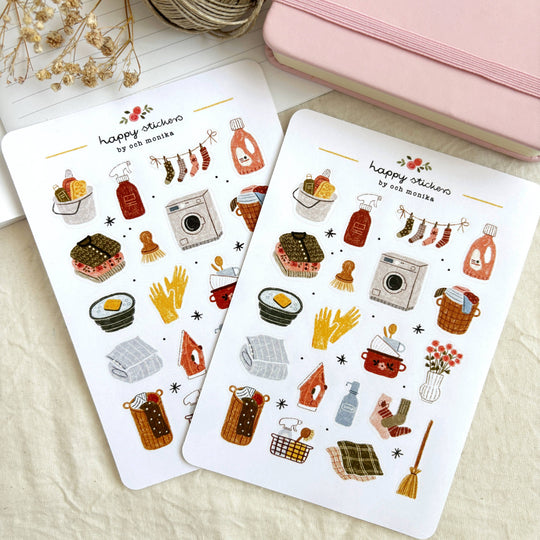 Cleaning Day - Sticker Sheet | Chore Planner Stickers