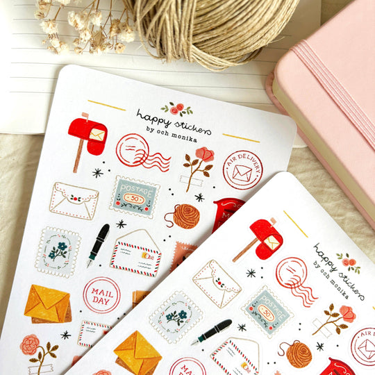 Happy Mail - Planner &amp; Journal Stickers | A6 Matte Paper