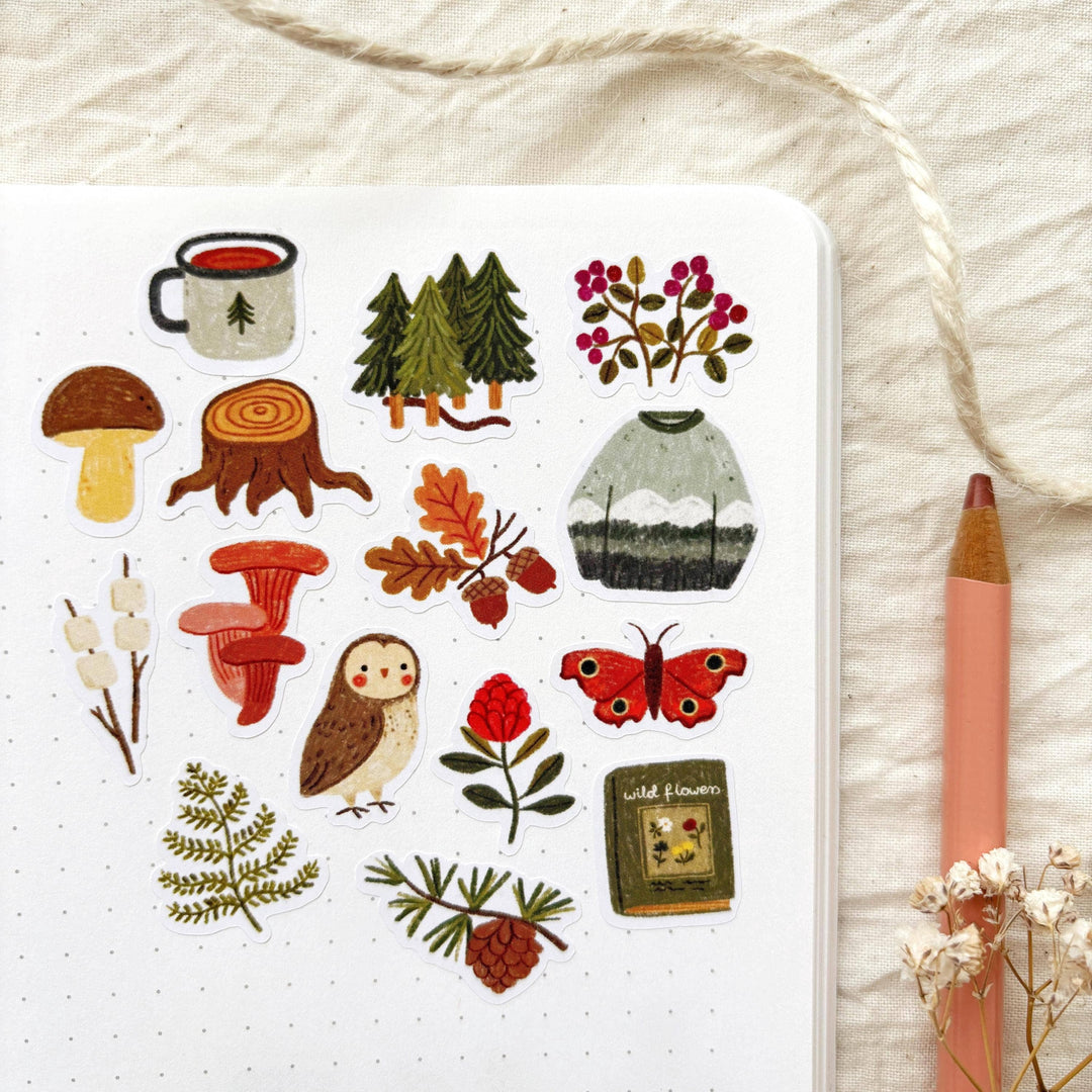 Forest Walks - Sticker Sheet | Nature Lover Stationery