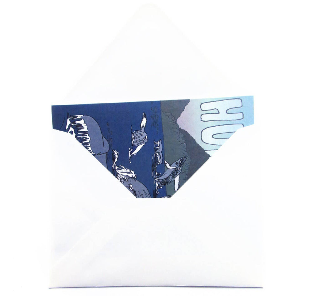 Hurrah Whales Card