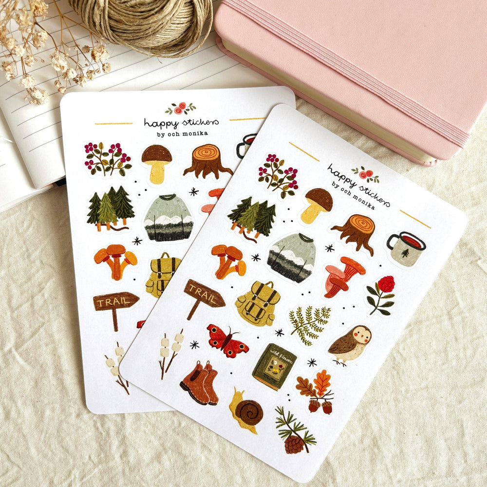 Forest Walks - Sticker Sheet | Nature Lover Stationery