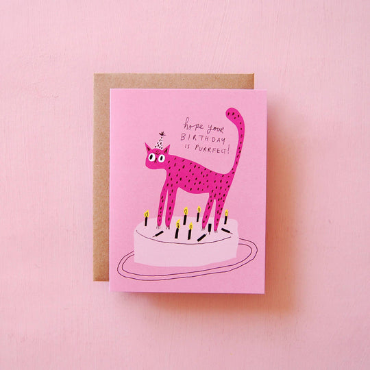 Purrfect Birthday - Birthday Card