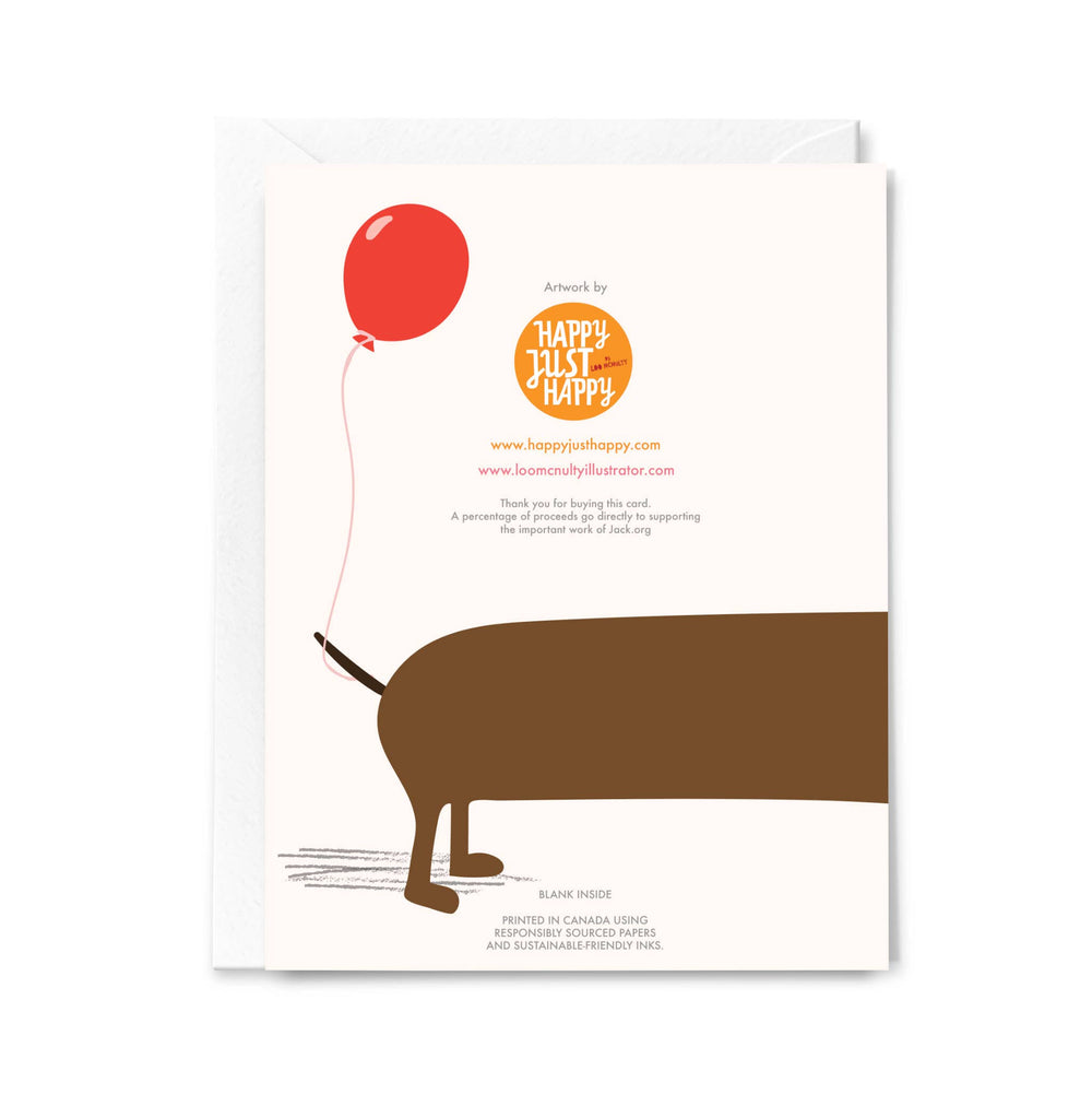 Happy Birthday Dachshund Card – Cute Dog with Guitar-Playing