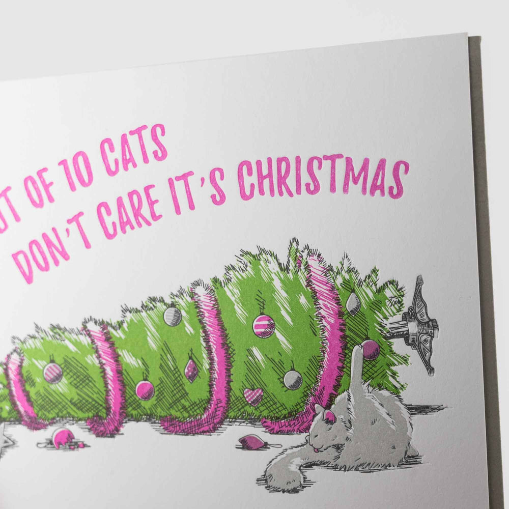 Card: Cats Don't Care Christmas: Single Card