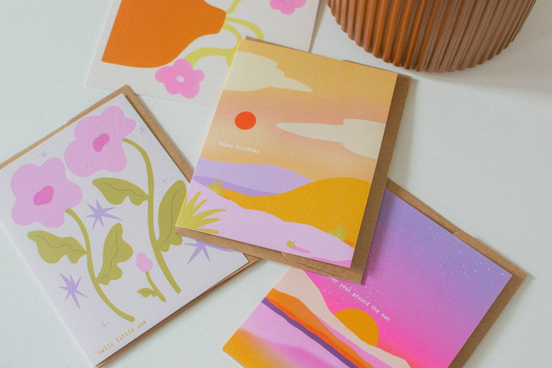 Desert Birthday Card | Vibrant Colourful Greeting Card