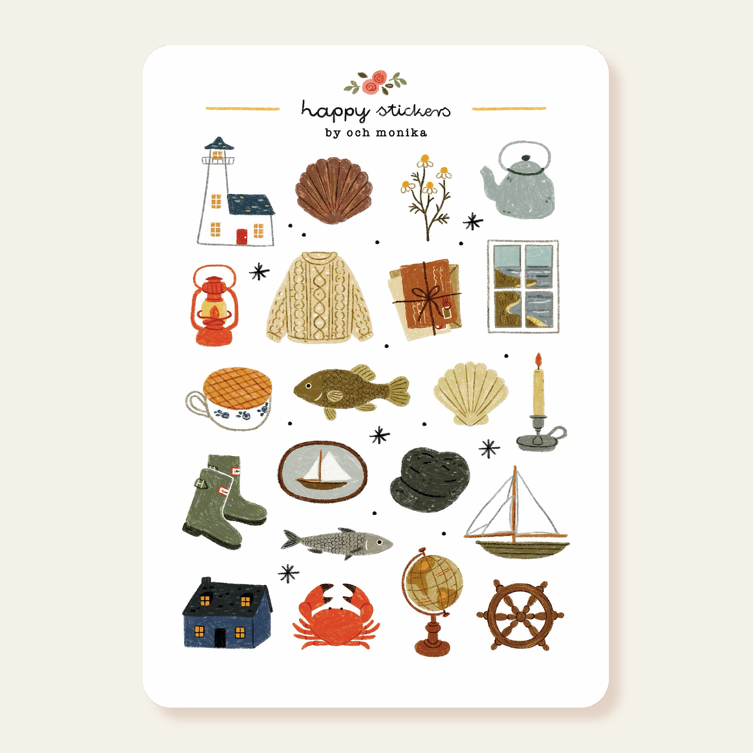 Lighthouse Keeper - Sticker Sheet | Coastal Planner Stickers