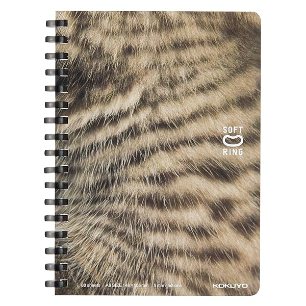 Kokuyo Soft Ring Cat Print Limited Edition A6