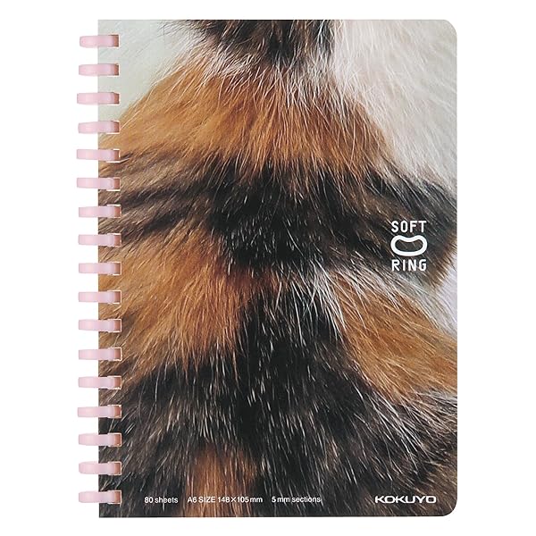 Kokuyo Soft Ring Cat Print Limited Edition A6