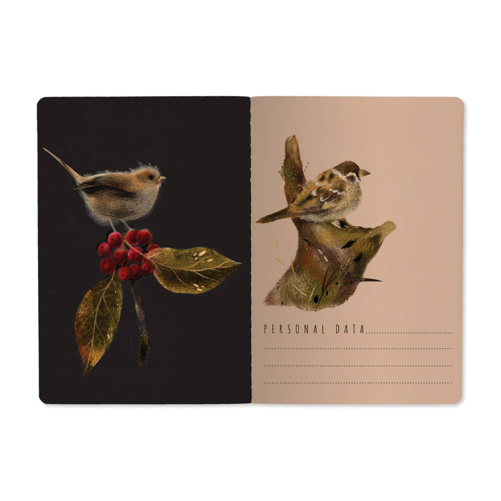 A5 Notebook - Forest Sparrows 