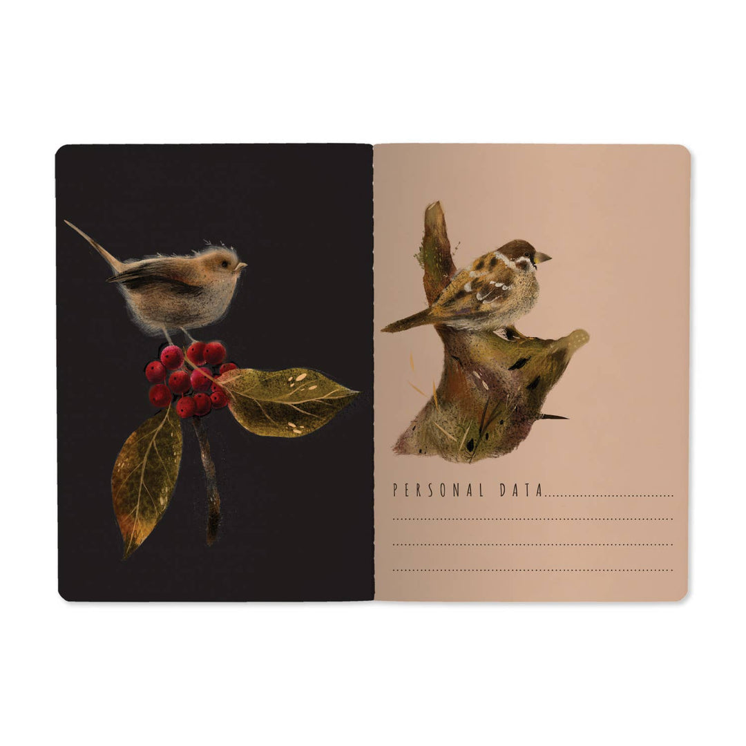 A5 Notebook - Forest Sparrows 