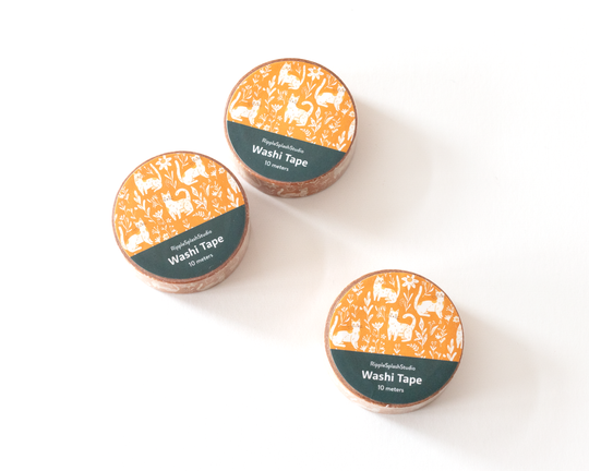Woodland Cat Washi Tape