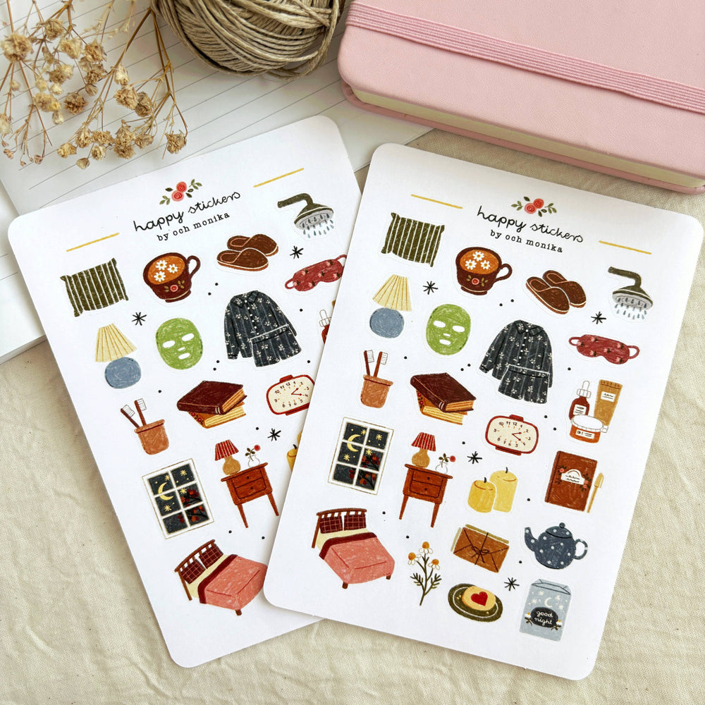 Good Night - Sticker Sheet | Night Routine Stickers