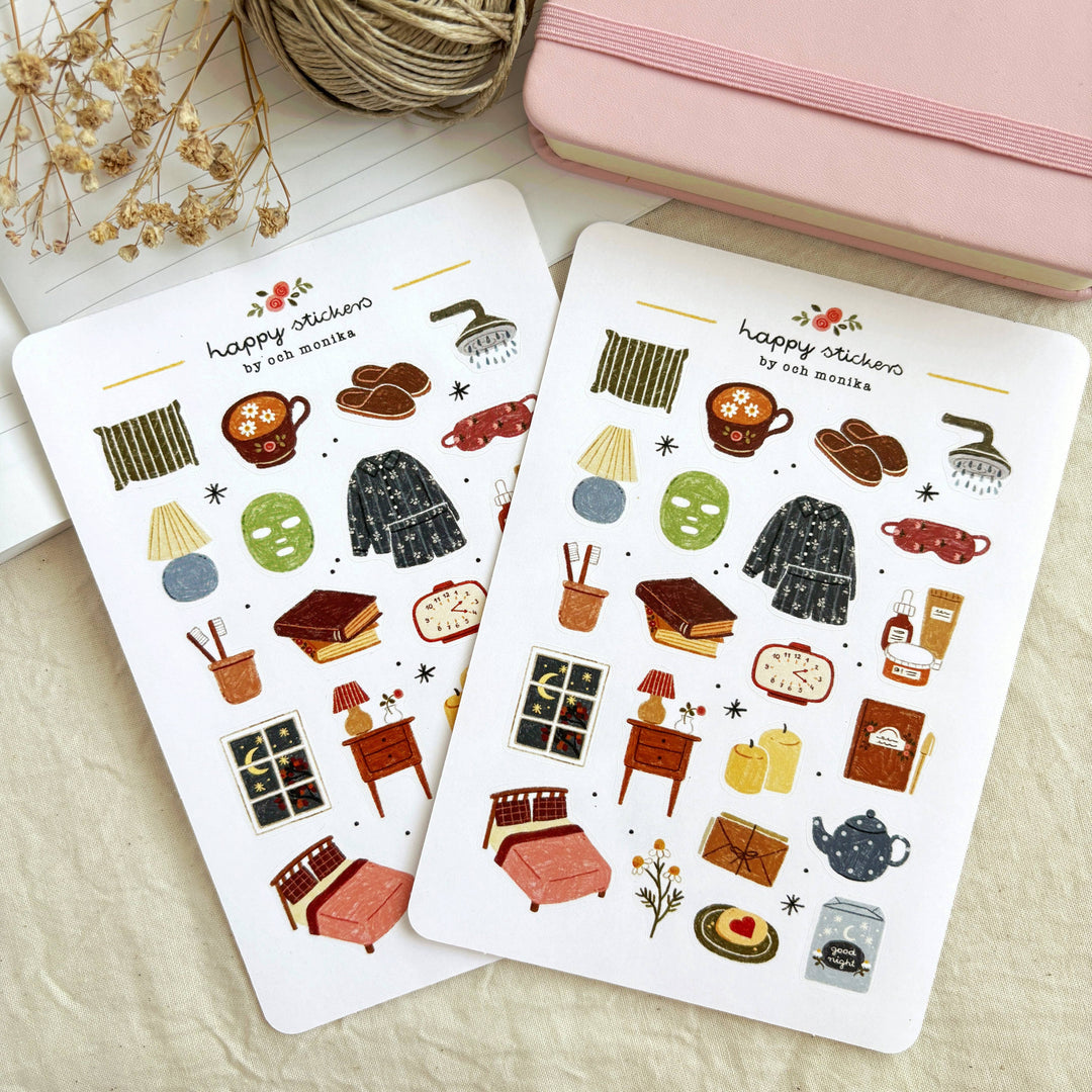 Good Night - Sticker Sheet | Night Routine Stickers