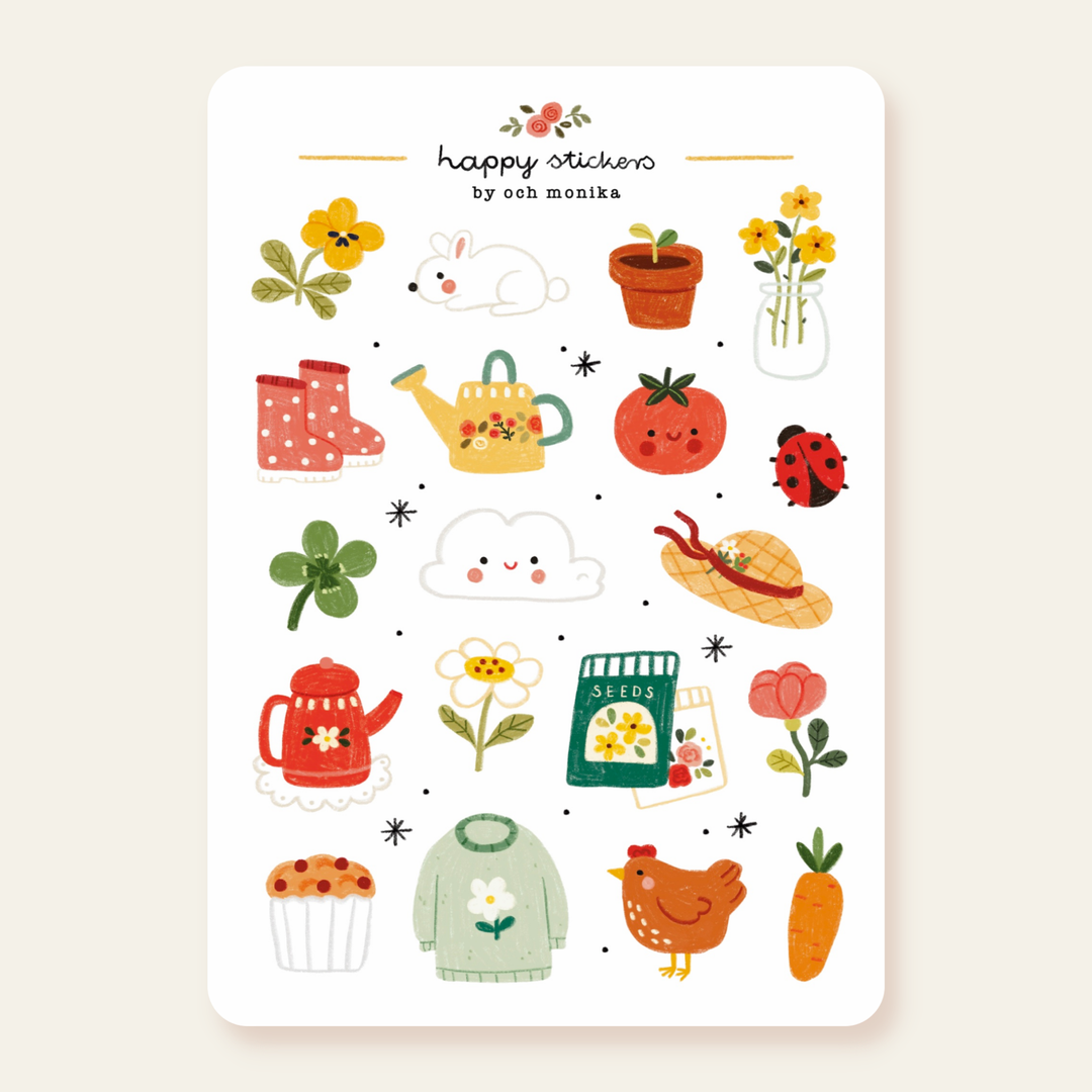 Spring - Sticker Sheet | Fresh Spring Stationery Gift