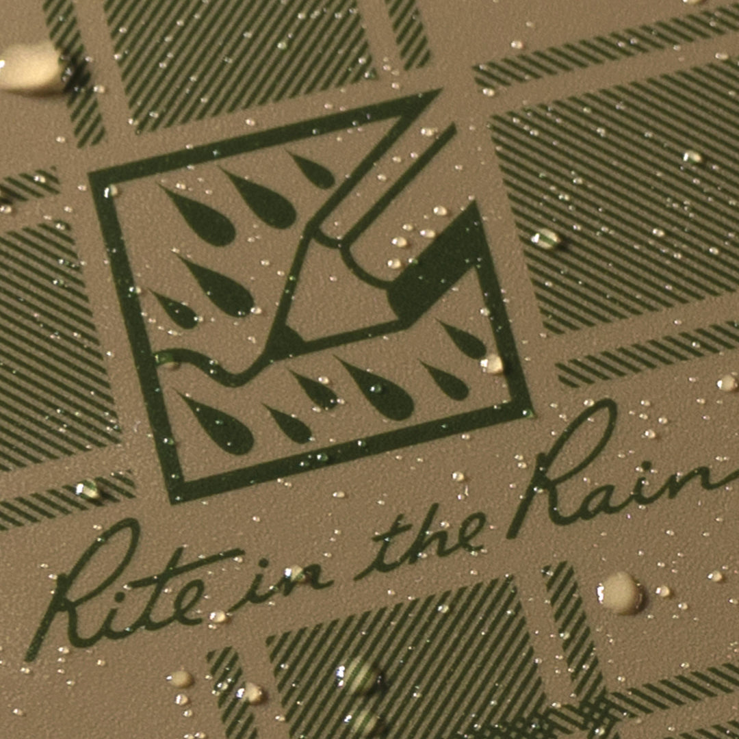 Rite in the Rain 3" x 5" Top Spiral Notebook - Green Plaid