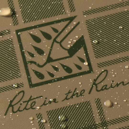 Rite in the Rain 3" x 5" Top Spiral Notebook - Green Plaid