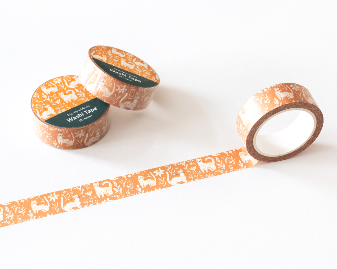 Woodland Cat Washi Tape