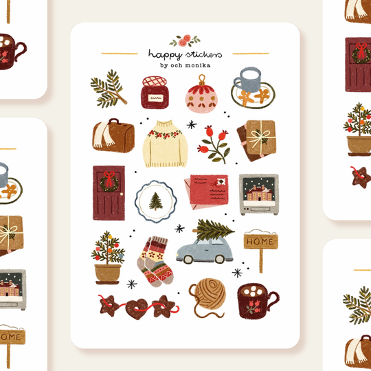 Coming Home For Christmas - Sticker Sheet | Winter Gift