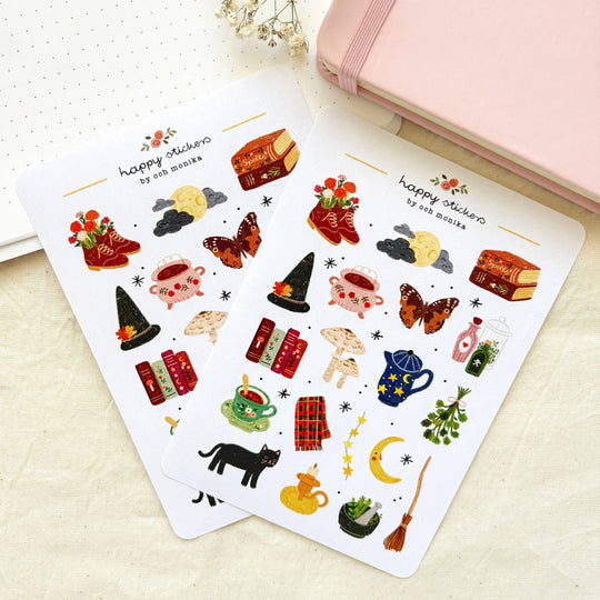 Witchy - Sticker Sheet | Mystical Decor Stationery