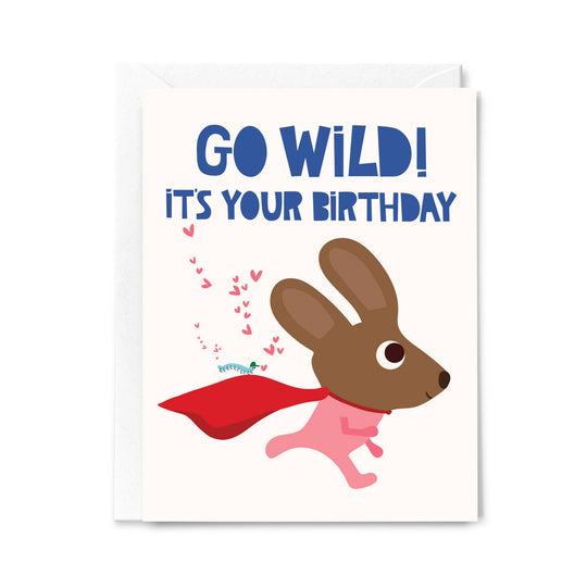 Happy Birthday Go Wild! Greeting Card for Kids