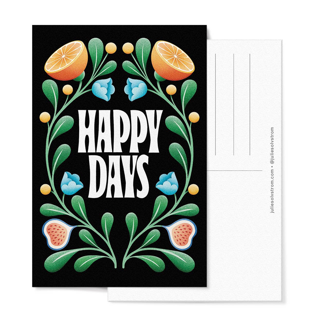 Happy Days Oranges and Figs Postcard