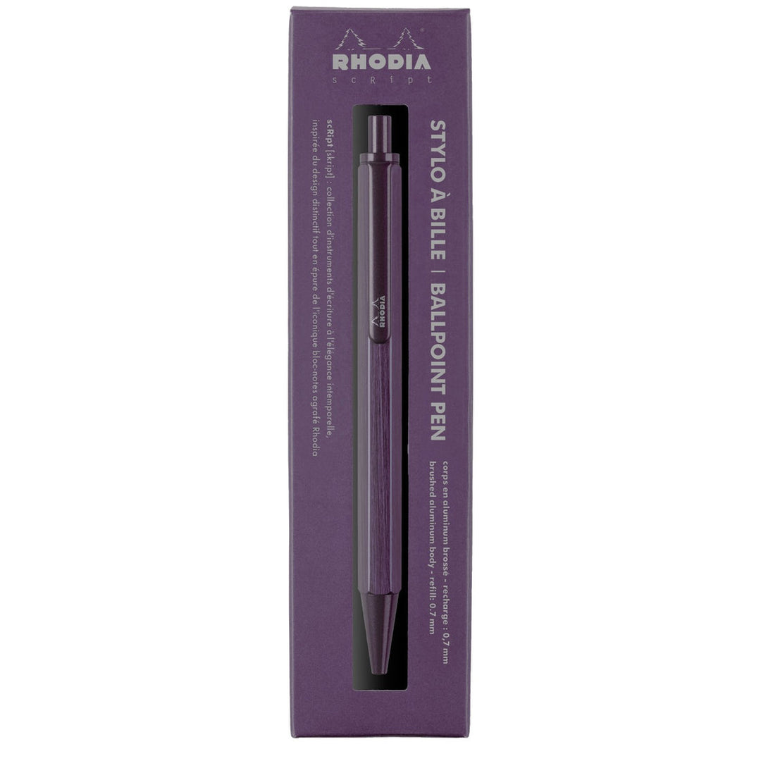 Rhodia scRipt Ballpoint Pent- Aubergine