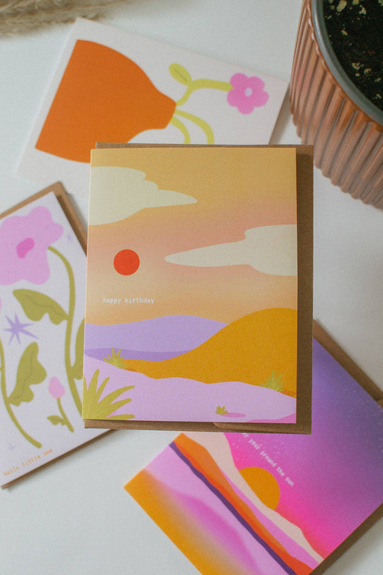 Desert Birthday Card | Vibrant Colourful Greeting Card
