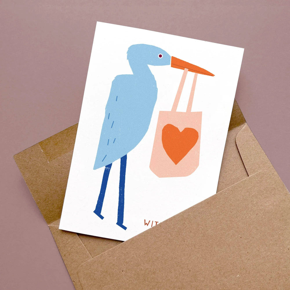 Greeting Card Heron