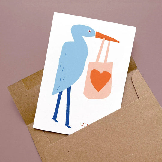Greeting Card Heron