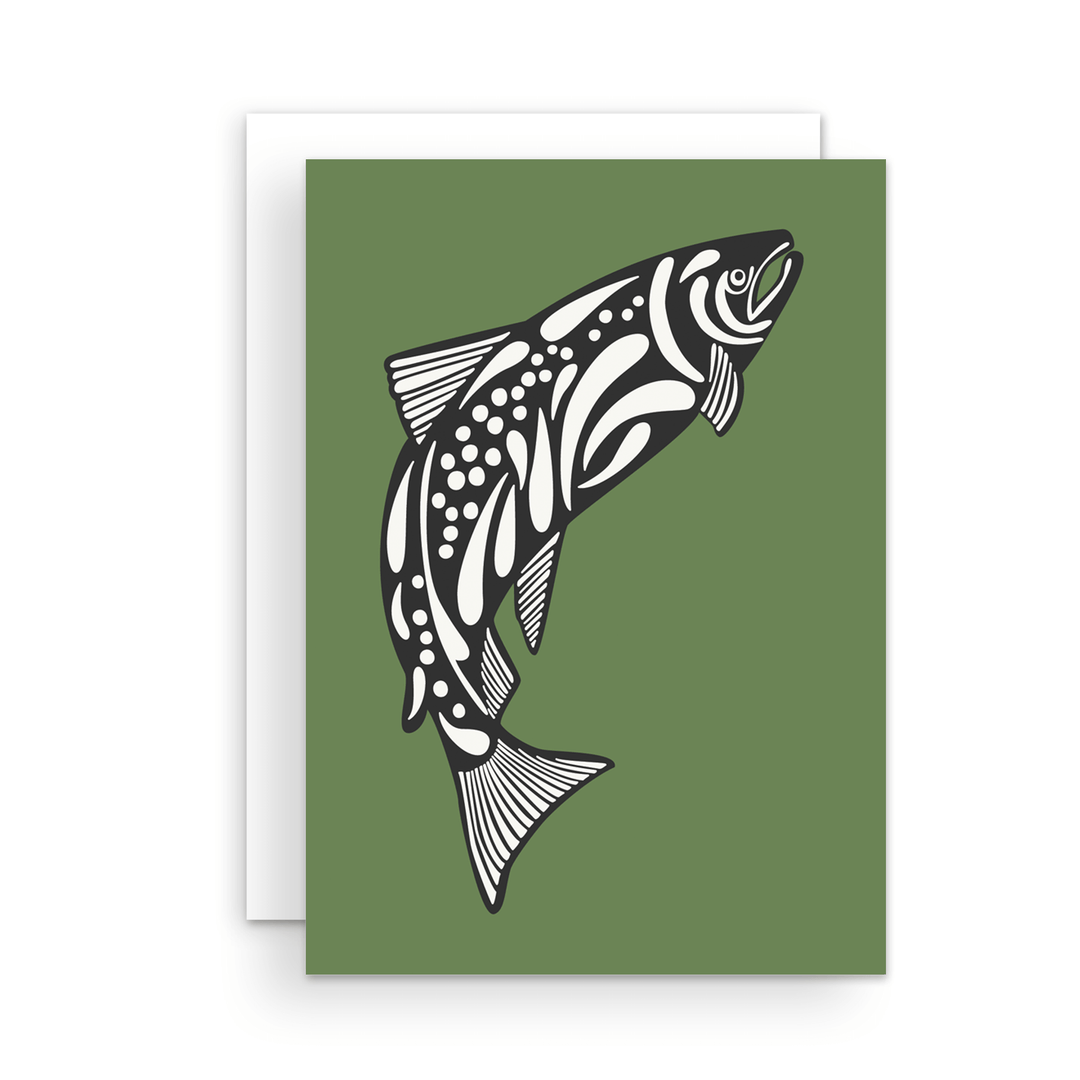 Salmon Greeting Card