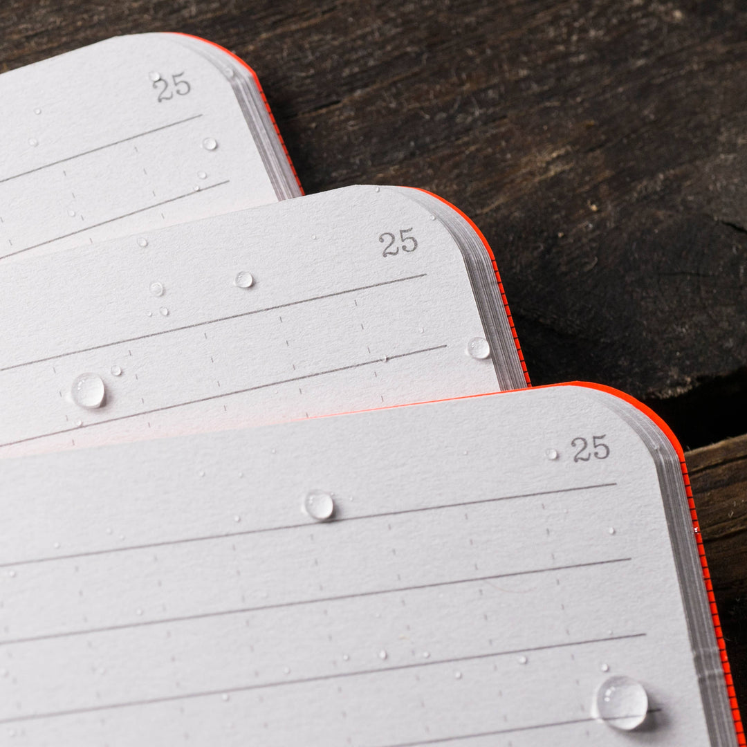 Rite in the Rain Notebook, 3.25" x 4.625" Orange Cover 3 PK