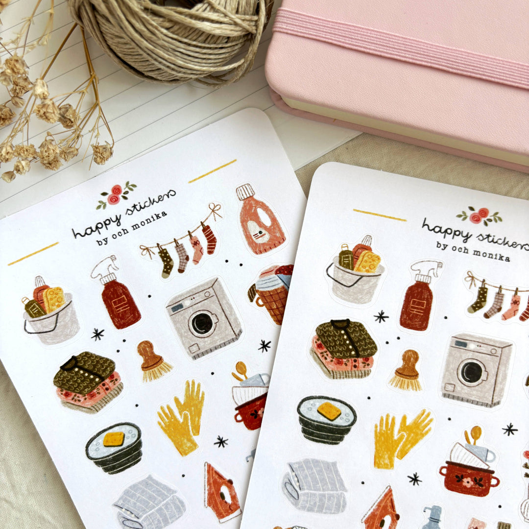 Cleaning Day - Sticker Sheet | Chore Planner Stickers